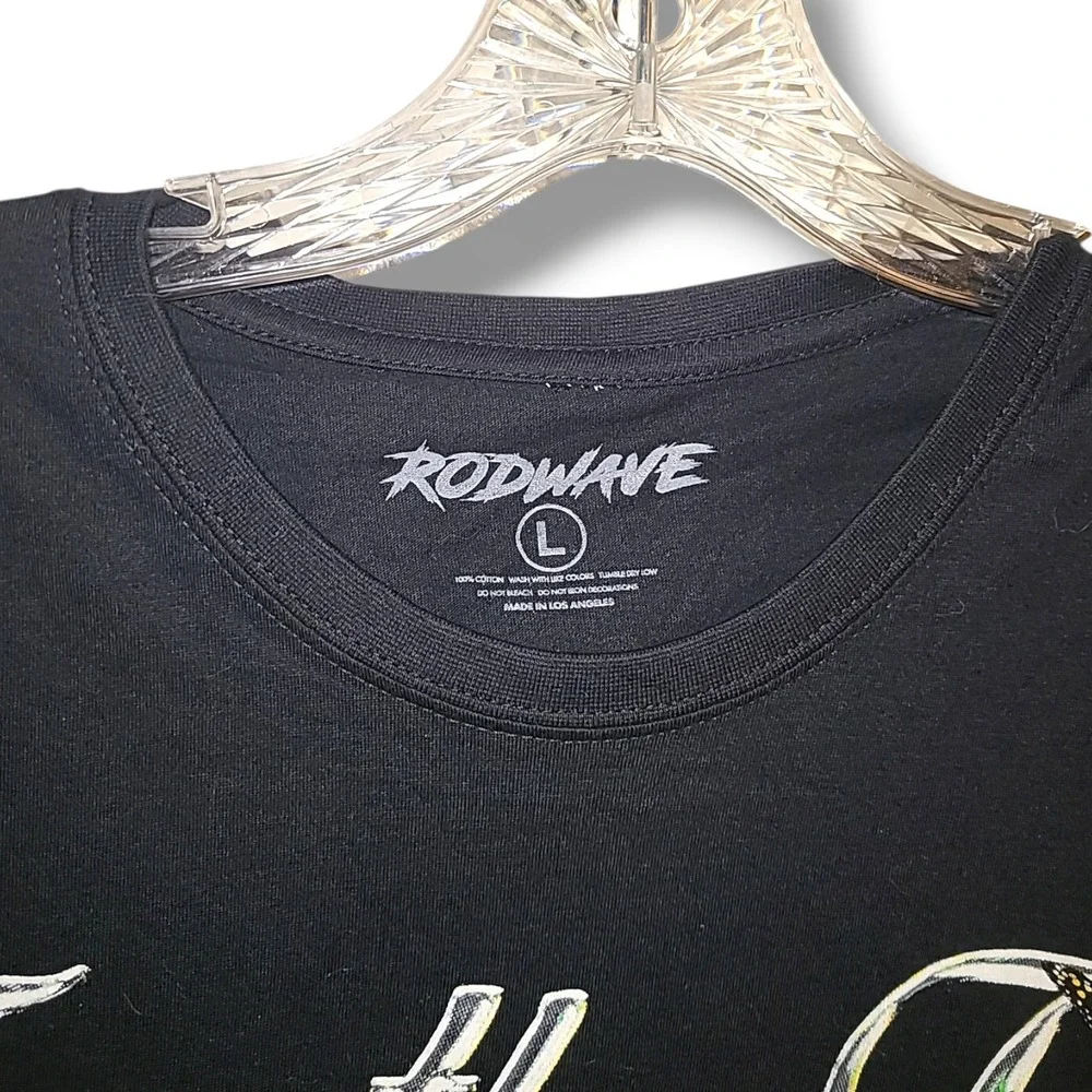 Rod Wave For The Fans Tour Concert T Shirt Black Men's Large Rap Music NWOT